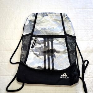 Adidas drawstring backpack Black Silver Camo